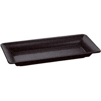 Tablecraft CW2100MIS 18" x 9" Midnight Speckle Cast Aluminum Rectangle Platter