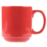 CAC PRM-12-R Red 12 oz. Venice Stacking Mug - 36/Case