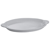 Tablecraft CW3020N 17" x 12" Natural Cast Aluminum Oval Shell Platter