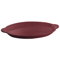 Tablecraft CW3020MAS 17" x 12" Maroon Speckle Cast Aluminum Oval Shell Platter