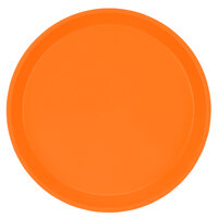 Cambro 1100222 11" Round Orange Pizzazz Customizable Fiberglass Camtray - 12/Case