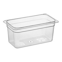 Cambro 36CW135 Camwear 1/3 Size Clear Polycarbonate Food Pan - 6" Deep