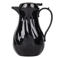 Choice 42 oz. Black Swirl Thermal Coffee Carafe / Server