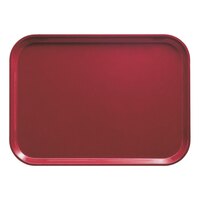 Cambro 810505 8" x 9 7/8" Rectangular Cherry Red Customizable Fiberglass Camtray - 12/Case