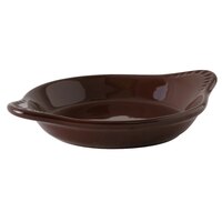 Tuxton DMN-0902 9 oz. Mahogany Round China Shirred Egg Dish - 12/Case