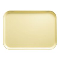 Cambro 46536 4 1/4" x 6" Rectangular Lemon Chiffon Customizable Fiberglass Camtray - 12/Case