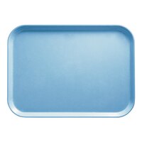 Cambro 46518 4 1/4" x 6" Rectangular Robin Egg Blue Customizable Fiberglass Camtray - 12/Case