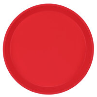 Cambro 1100510 11" Round Signal Red Customizable Fiberglass Camtray - 12/Case