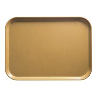 Cambro 810514 8" x 9 7/8" Rectangular Earthen Gold Customizable Fiberglass Camtray - 12/Case