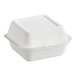 EcoChoice No PFAS Added 6" x 6" x 3" Bamboo / Bagasse Blend Take-Out Container - 500/Case