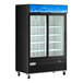 Avantco GDS-47-HC 53" Black Customizable Sliding Glass Door Merchandiser Refrigerator with LED Lighting