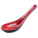 GET 6026-RB 0.8 oz. Red/Black Fuji Soup Spoon - 60/Case