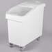 Baker's Lane 27 Gallon / 430 Cup White Slant Top Mobile Ingredient Storage Bin with Sliding Lid & Scoop