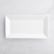 Acopa 11 1/2" x 6 1/4" Bright White Rectangular Porcelain Platter - 12/Case