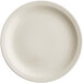 Acopa 9" Ivory (American White) Narrow Rim Stoneware Plate - 24/Case