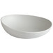 GET Enterprises B-4500-LG Riverstone 28 oz. Light Gray Irregular Round Matte Melamine Serving Bowl - 12/Pack