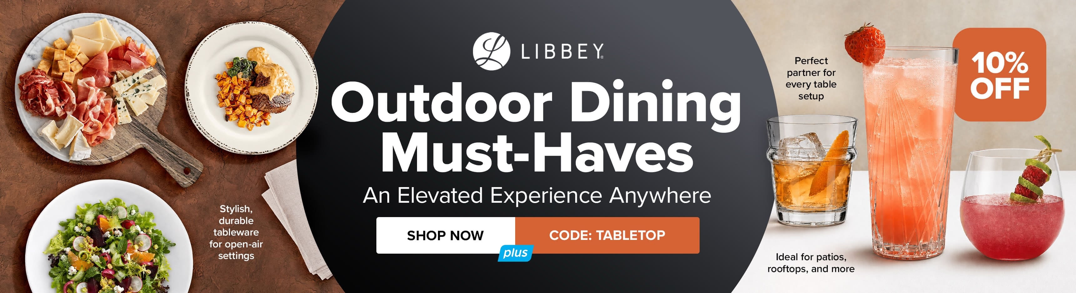 Libbey Outdoor Dining Must-Haves An Elevated Experience Anywhere use code TABLETOP shop now