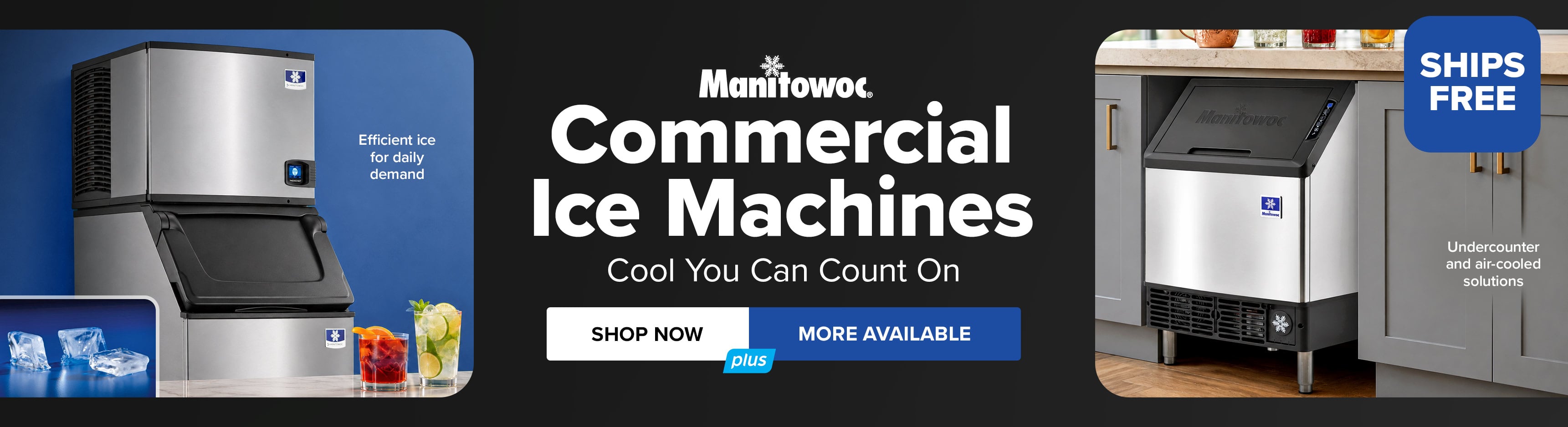 Shop Commercial Ice Machines from Manitowoc - Undercounter and Air-Cooled Solutions