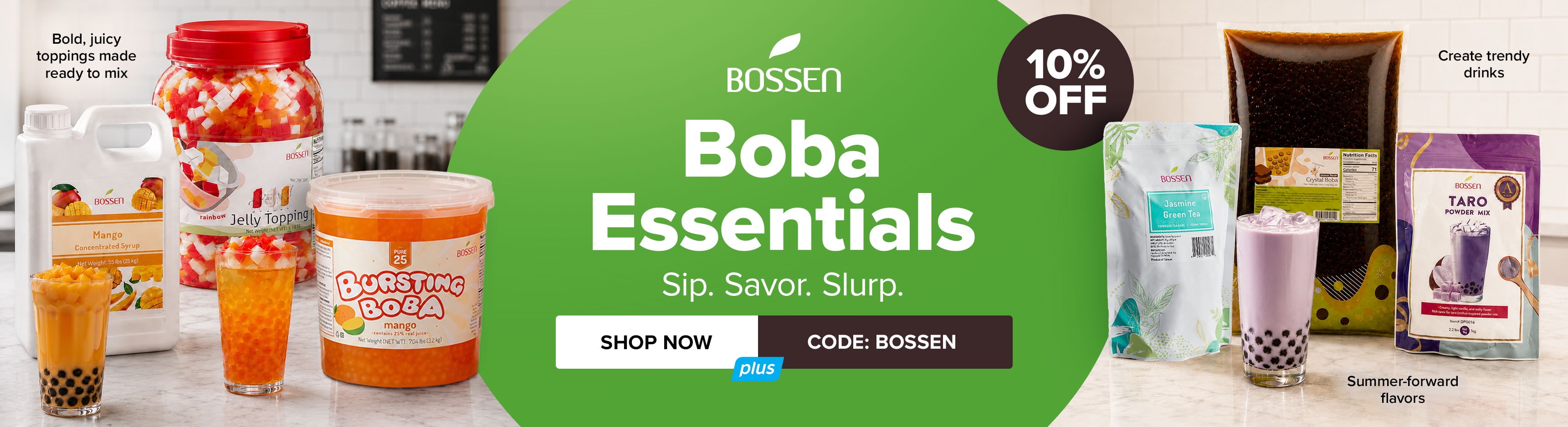 Save 10% on Bossen Boba Essentials