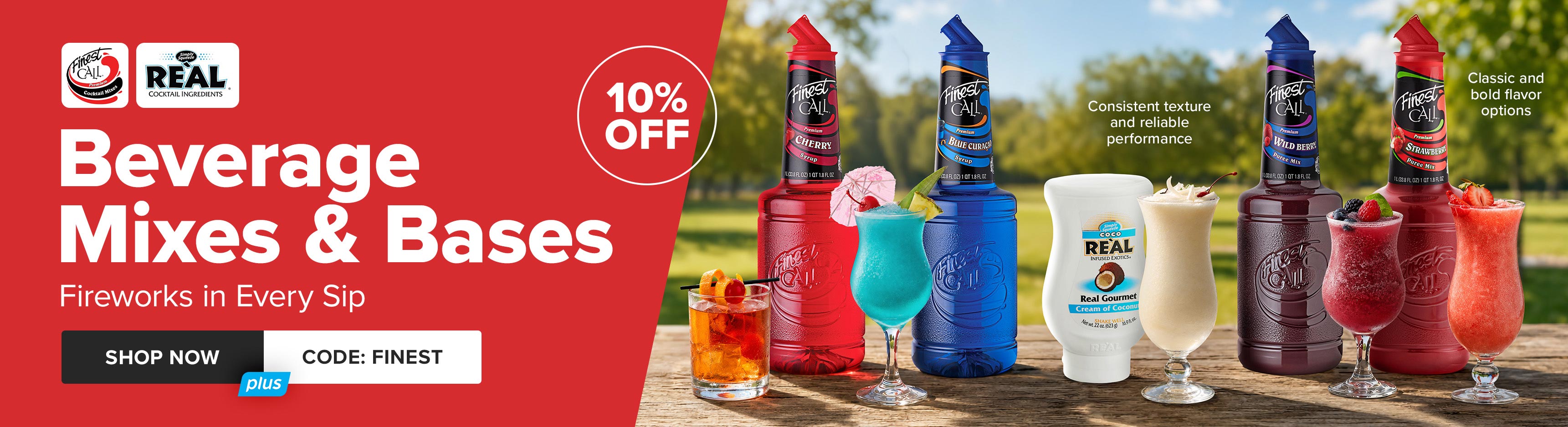 10% off American Beverage Beverage Mixes & Bases, Fireworks in Every Sip, use code: FINEST