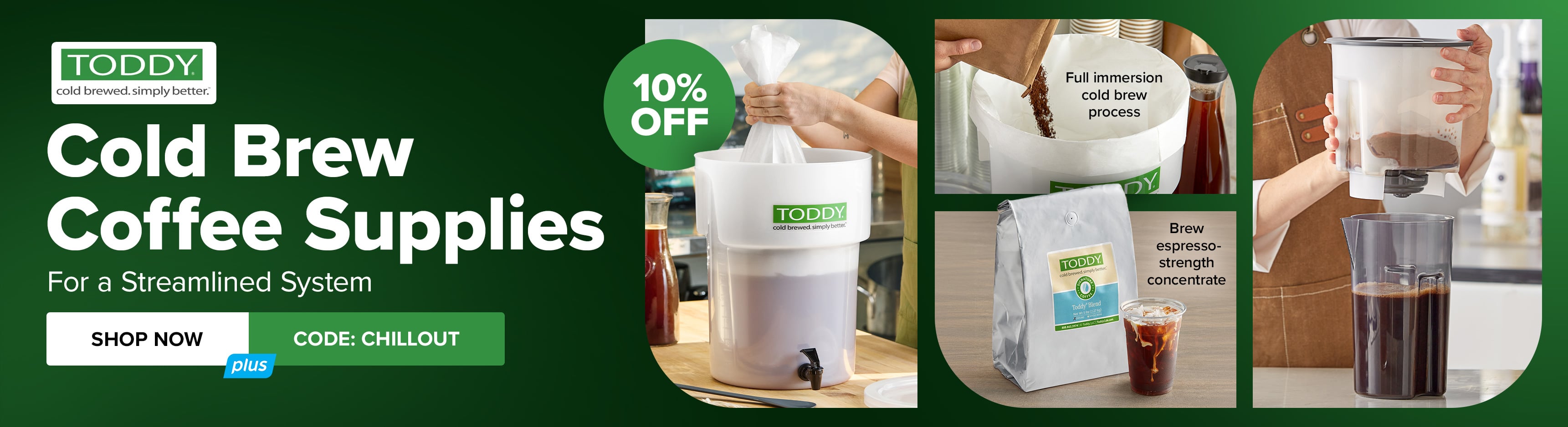 10% off Toddy Cold Brew Coffee Supplies - For a Streamlined System - Code: Chillout