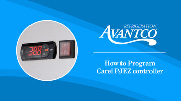 Avantco: How to Program a Carel PJEZ Controller for Refrigerator