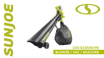 Sun Joe Cordless Blower Vacuum Mulcher Kit Overview Sun Joe Cordless Blower Vacuum Mulcher Kit Overview