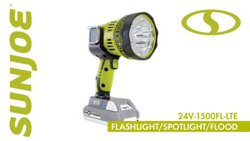 Demo of SUN JOE 24V-1500FL-LTE-P1 FLASHLIGHT/SPOTLIGHT Demo of SUN JOE 24V-1500FL-LTE-P1 FLASHLIGHT/SPOTLIGHT