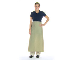 Intedge Beige Poly-Cotton Bistro Apron Female Modeling Video Intedge Beige Poly-Cotton Bistro Apron Female Modeling Video