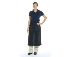 Intedge Black Poly-Cotton Bistro Apron Modeling Video Intedge Black Poly-Cotton Bistro Apron Modeling Video