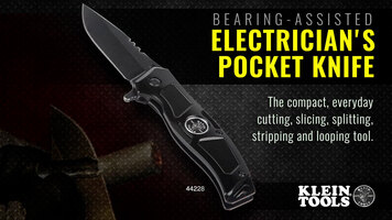 Electrician's Bearing-Assist Pocket Knife