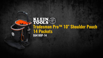 Klein Tools Tradesman Pro Shoulder Pouch, 14 Pockets, 10-Inch (55419SP14)