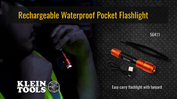 Klein Tools Recharagble Waterproof Pocket Flashlight (56411) Overview Klein Tools Recharagble Waterproof Pocket Flashlight (56411) Overview
