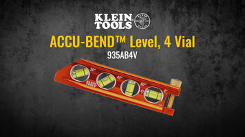 Klein Tools' Accu-Bend Level, 4 Vial Overview