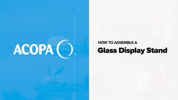 Acopa Glass Display Stand Assembly Instructions