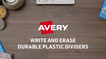 Avery® Write and Erase Plastic Dividers
