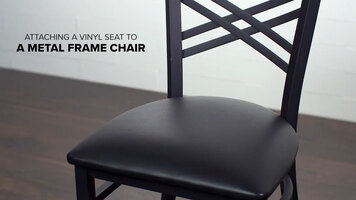 Lancaster Table & Seating: Attaching a Vinyl Seat to a Metal Frame Chair
