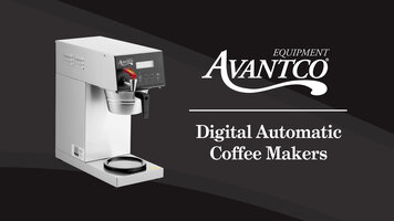 Avantco Digital Automatic Coffee Makers Avantco Digital Automatic Coffee Makers