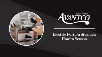 Avantco Digital Portion Steamer - How to Season