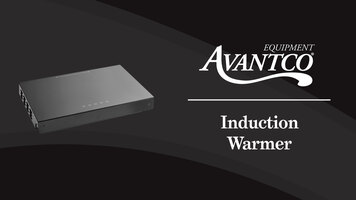 Avantco Induction Warmers Overview Avantco Induction Warmers Overview