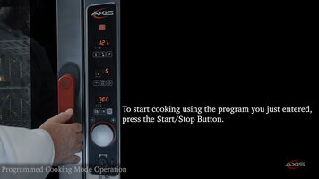 Axis Combi Oven: Programmed Cooking