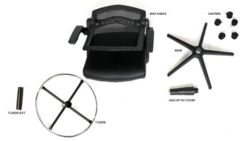 Boss B16223-BK Office Chair Assembly