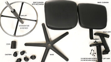 Boss B1681-BK Office Chair Assembly Boss B1681-BK Office Chair Assembly