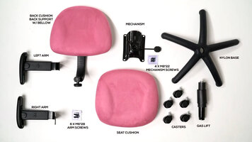 Boss B326-PK Office Chair Assembly