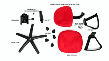 Boss B327-RD Office Chair Assembly Boss B327-RD Office Chair Assembly