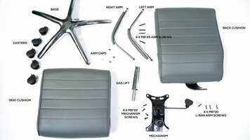 Boss B696-CGY Office Chair Assembly Boss B696-CGY Office Chair Assembly