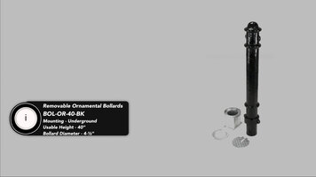 Vestil Removable Ornamental Steel Bollard Vestil Removable Ornamental Steel Bollard