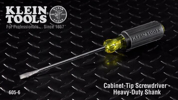 Klein Tools Cabinet-Tip Screwdriver Heavy Duty Shank Overview