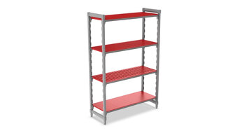 Cambro Camshelving®: Complete Assembly of Stationary Unit