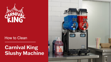 Carnival King: How To Clean Slushy Machines